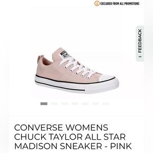 CONVERSE WOMENS CHUCK TAYLOR ALL STAR MADISON SNEAKER - PINK